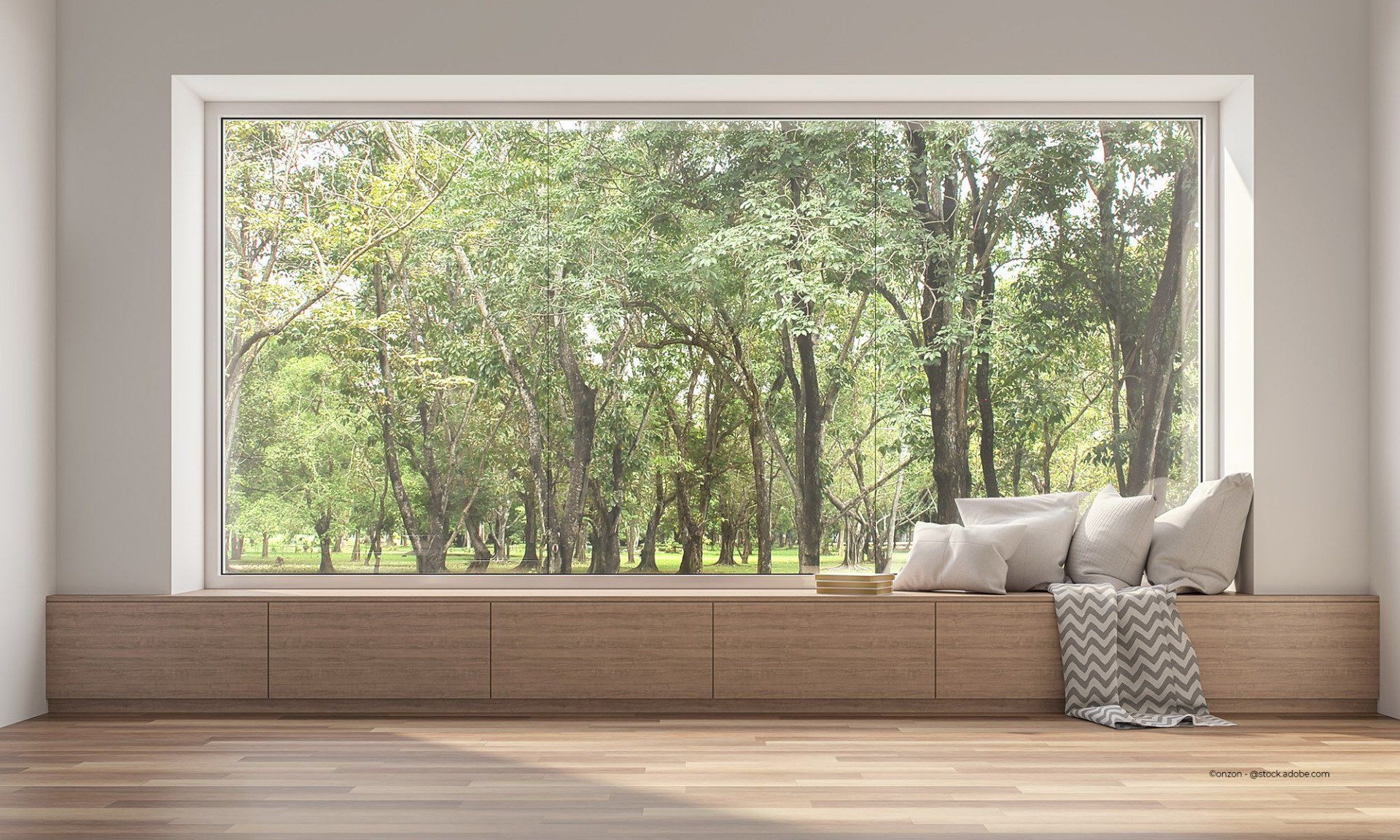 Zimmer mit Ausblick ins Grüne