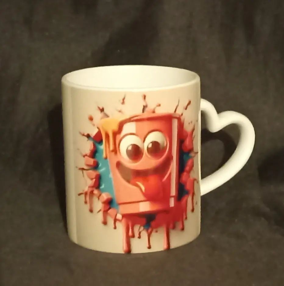 Mug personnalisé avec un personnage tirant la langue
