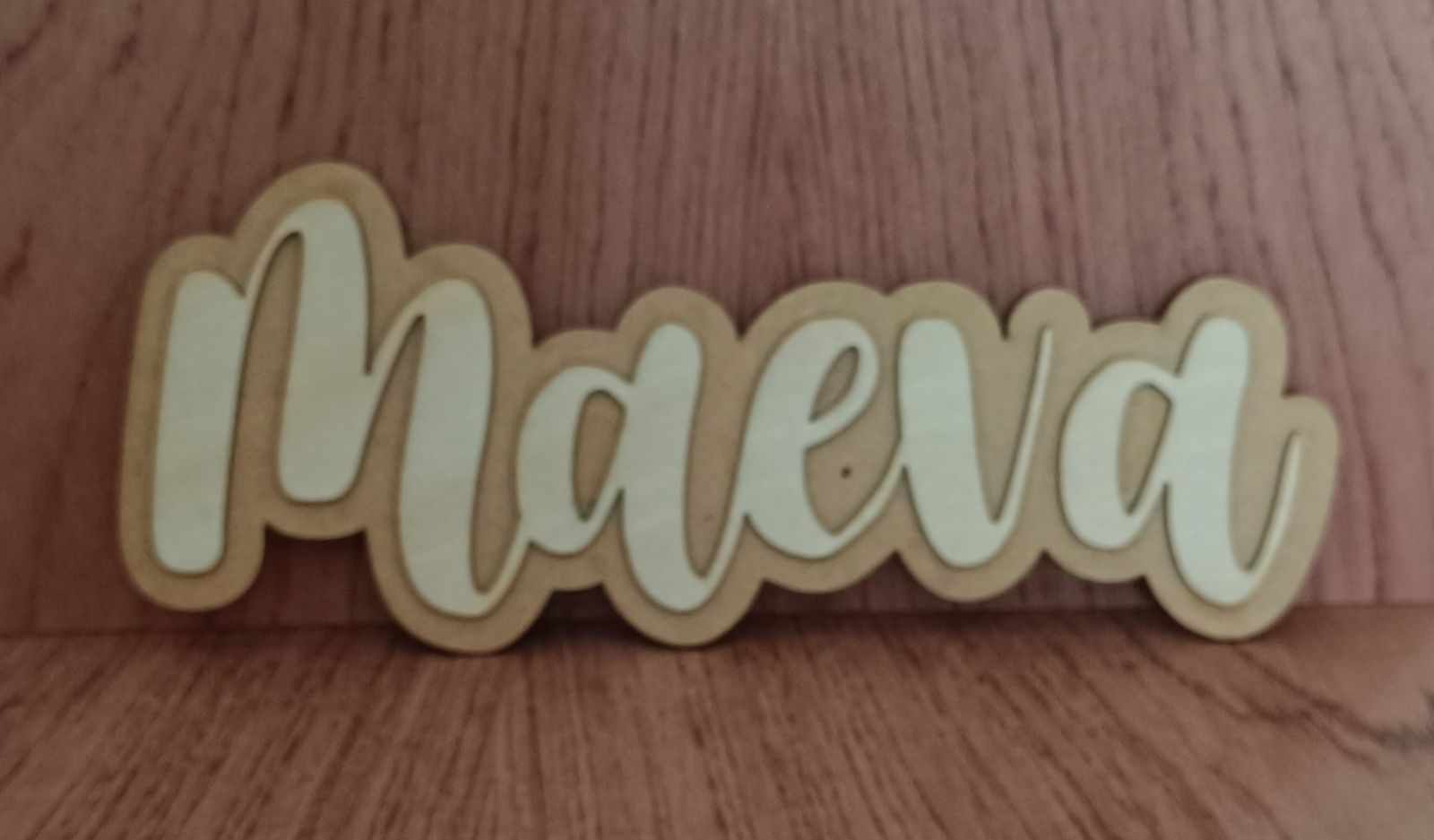 Gravure en bois du prénom