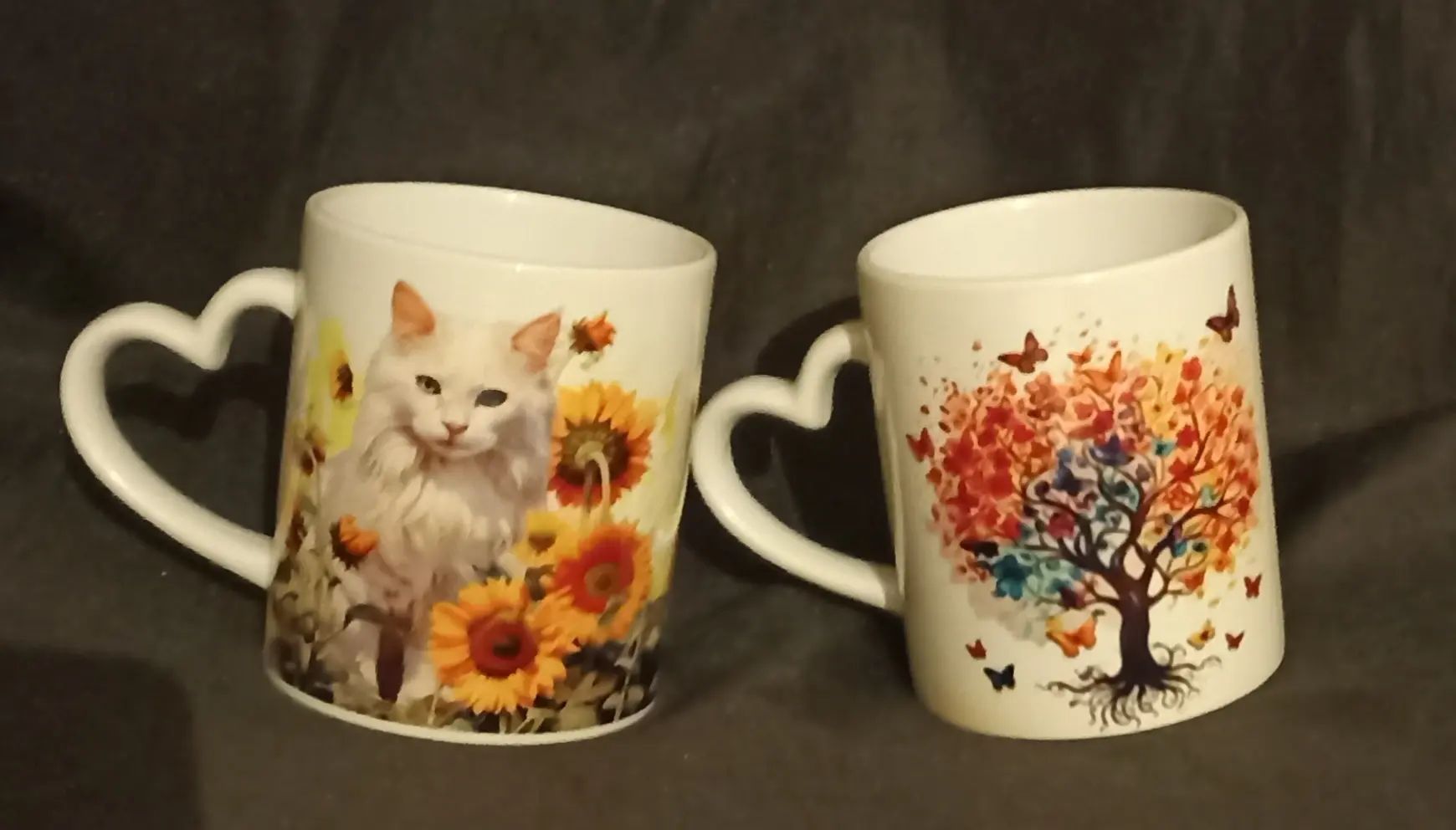2 mugs personnalisés avec des éléments de la nature
