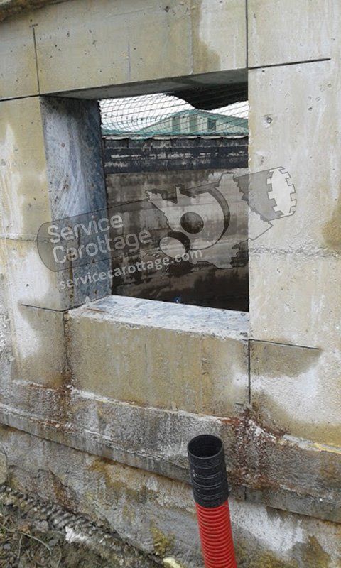 Exemple de sciage béton : ouverture de fenêtre