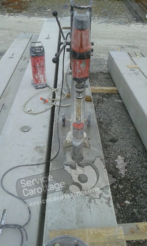 Travaux de sous-traitance avec carottage