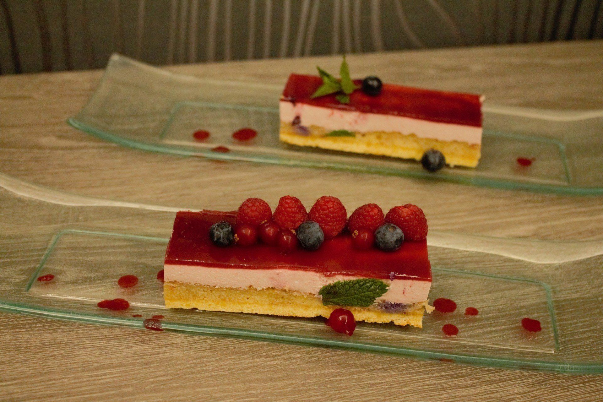 Dessert aux fruits rouges