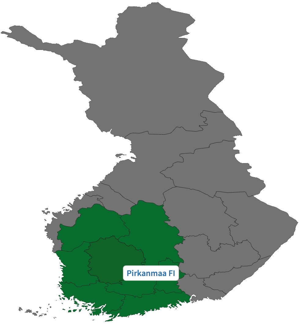 Pirkanmaa aluekartta