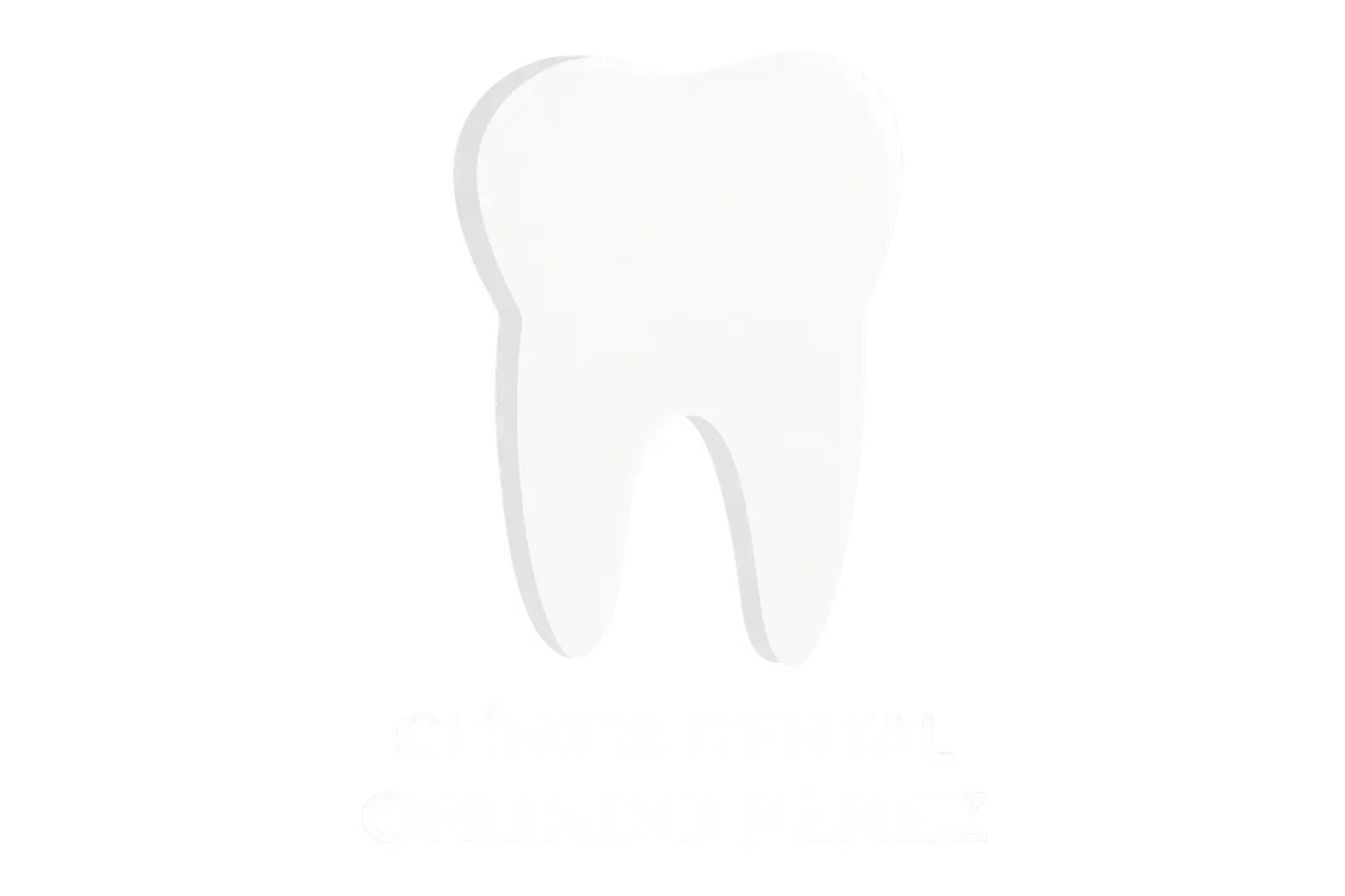 Ilustración de un diente blanco sobre un fondo liso.