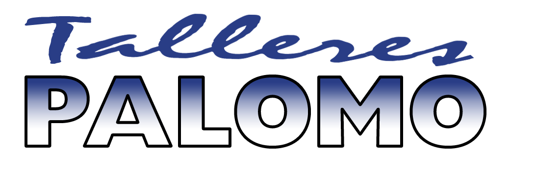 Logotipo de Talleres Palomo sobre fondo blanco