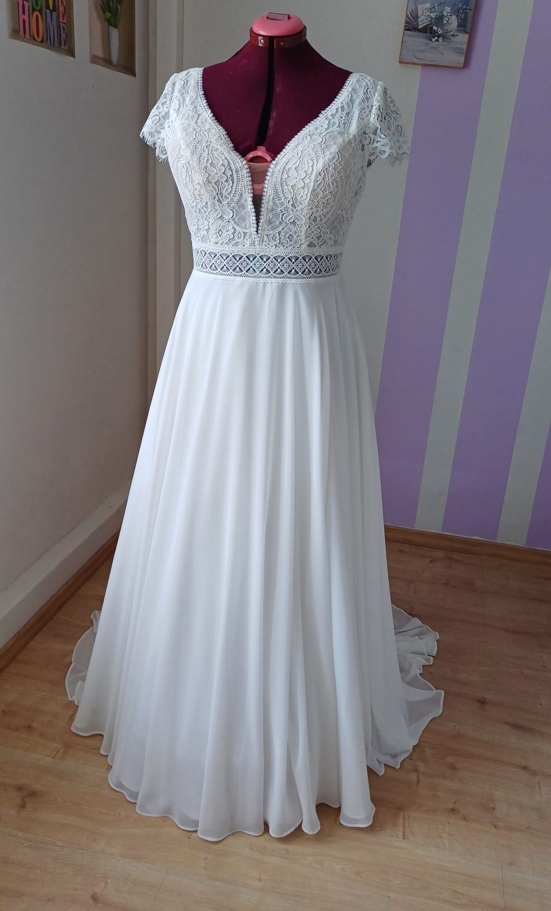 Robe de mariée boheme chic sur mesure -Atelier Normandie Mariage près de Verneuil-sur-Avre