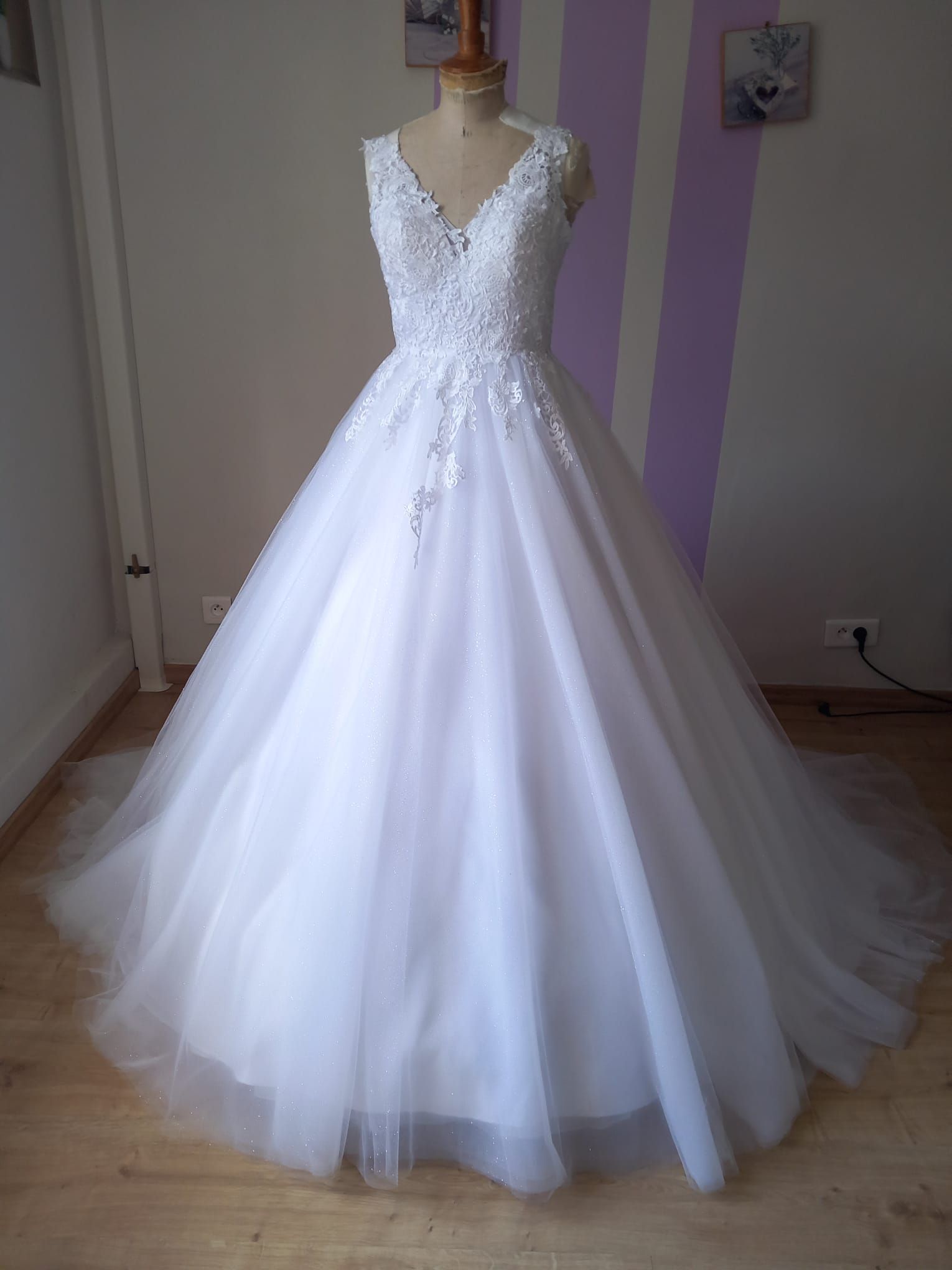Robe de mariée princesse sur mesure -Atelier Normandie Mariage près d'Argentan