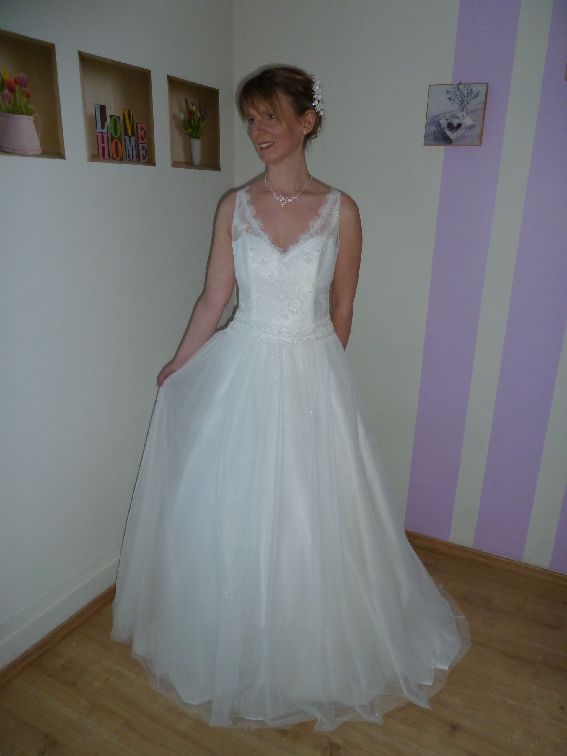 Robe de mariée princesse  tulle pailleté Mortagne-au-Perche