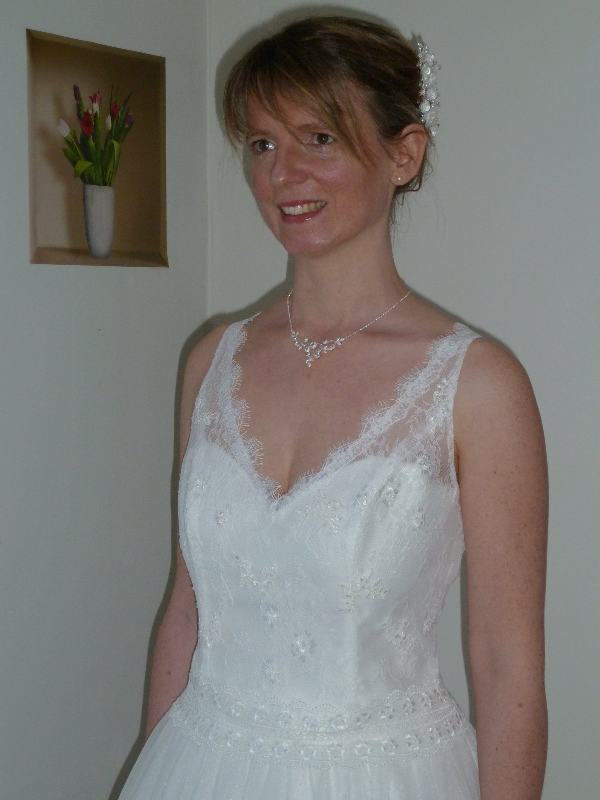 Décolleté V robe de mariée princesse Argentan Orne