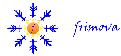 Un logotipo para frinova muestra un copo de nieve con flechas alrededor.