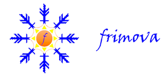Un logotipo para frinova muestra un copo de nieve con flechas alrededor.