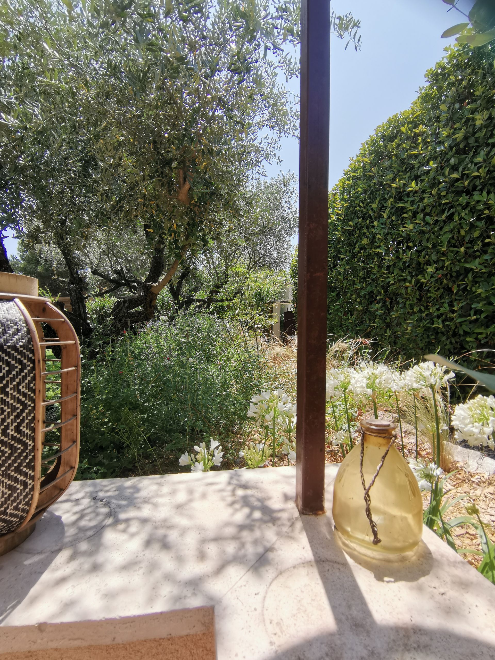 Décoration sur terrasse avec grand jardin à Aix-en-Provence