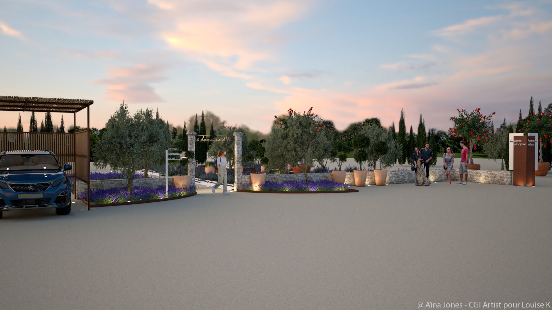 Entrée dans le Domaine de Provence