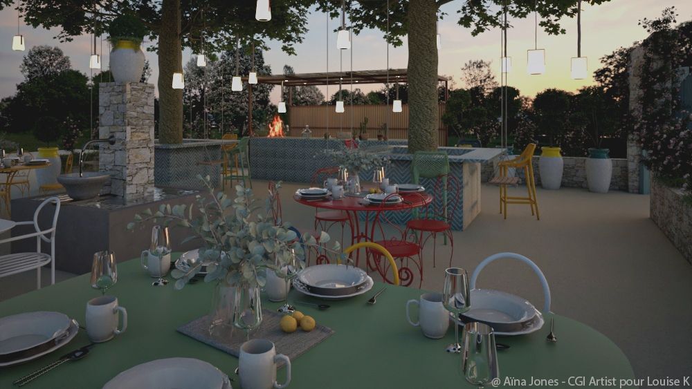 Restaurant, brasero et balancelle