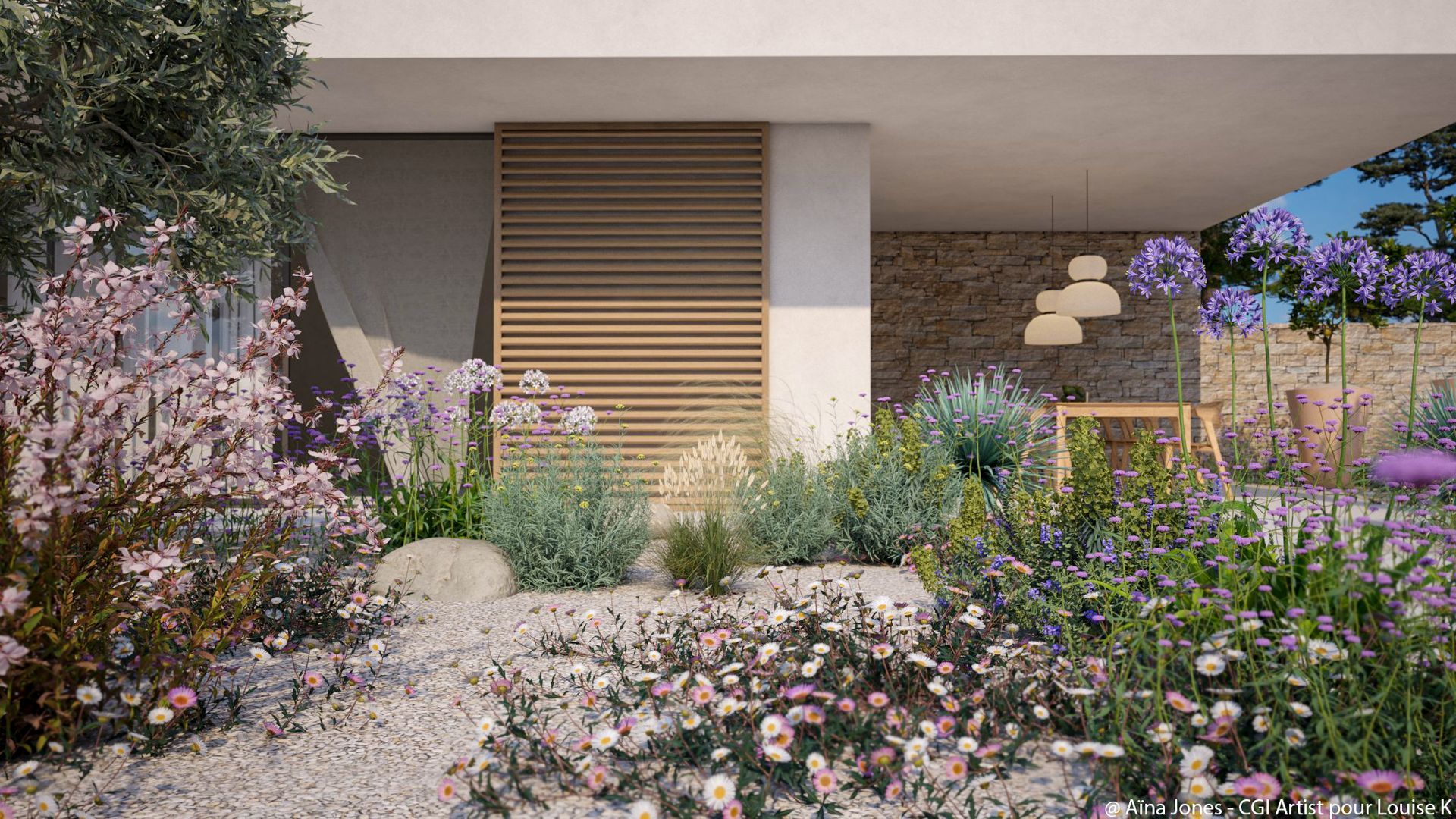 Jardin moderne à Aix-en-Provence