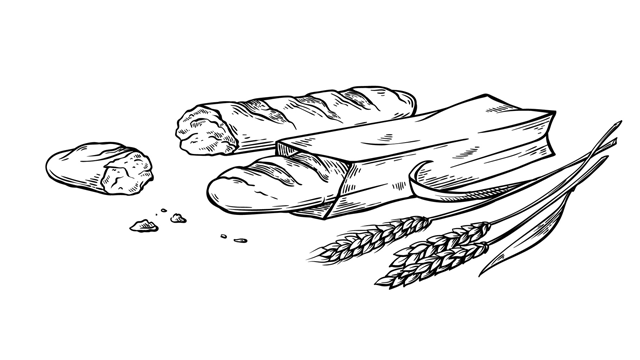 Dessin de baguettes de pain