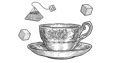 Dessin de tasse de thé