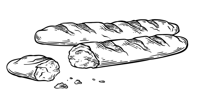 Dessins de baguettes de pain