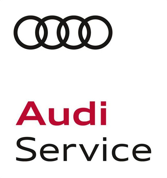Die vier ineinander verschlungenen Ringe des Audi-Logos in schwarzer Linienführung auf weißem Hintergrund.