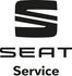 Das stilisierte „S“-Logo von Seat in einer kräftigen, schwarzen Ausführung auf weißem Grund.