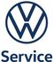 Das klassische, dunkelblaue Logo von Volkswagen (VW) in einer minimalistischen 2D-Ansicht auf weißem Grund.