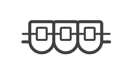 Un icono en blanco y negro de unos tirantes sobre un fondo blanco.