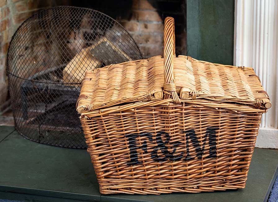 Hawks Nest Bed & Breakfast log basket