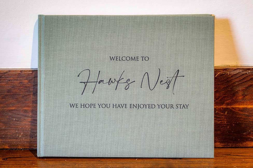 Hawks Nest Bed & Breakfast guest book
