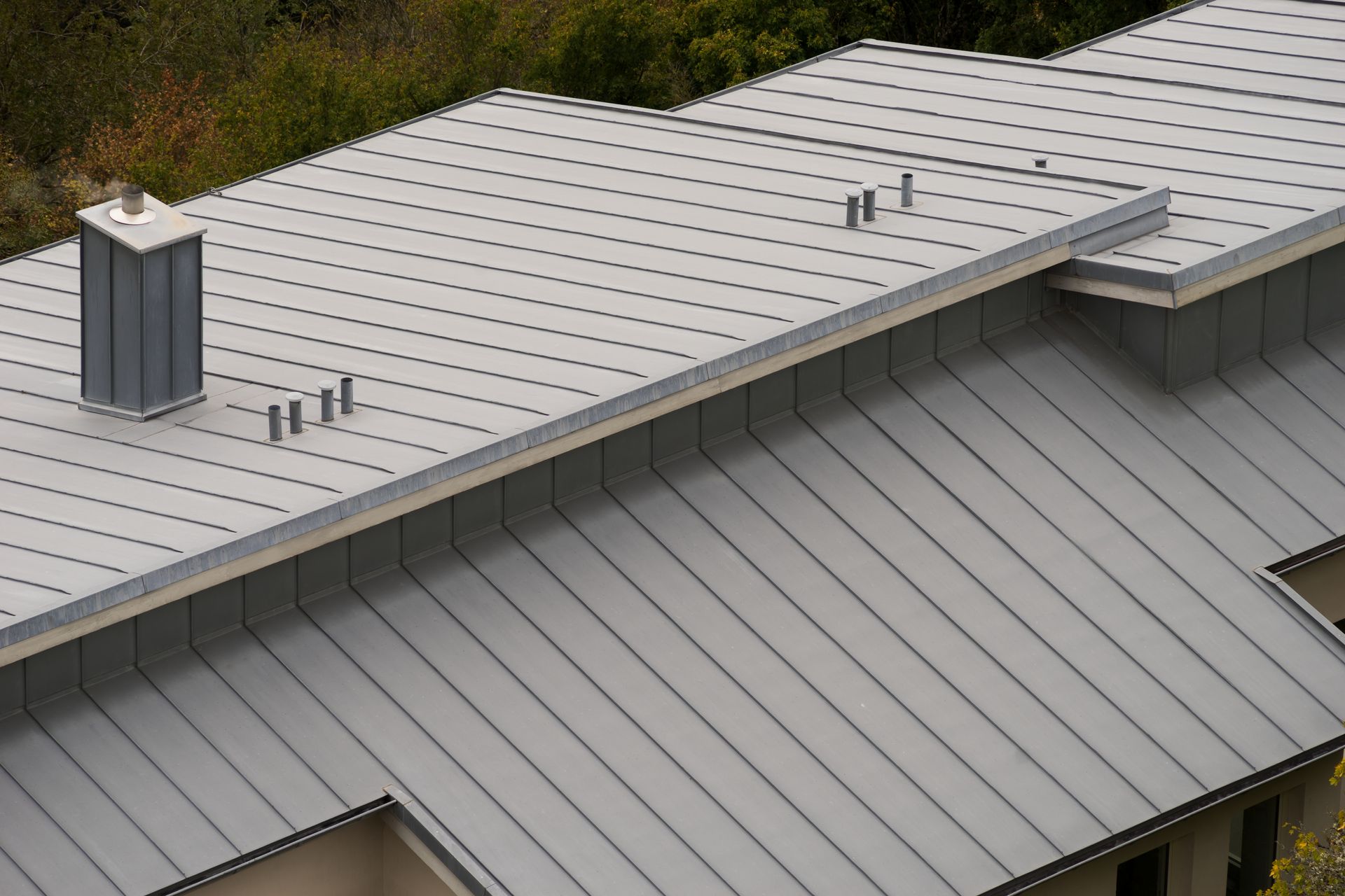 Toit moderne en zinc