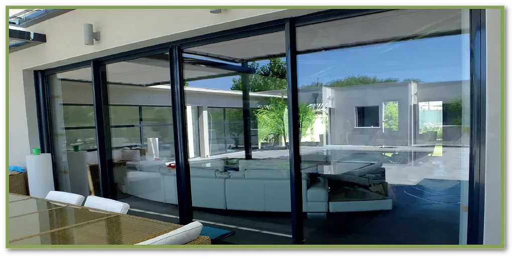 Porte vitré coulissante