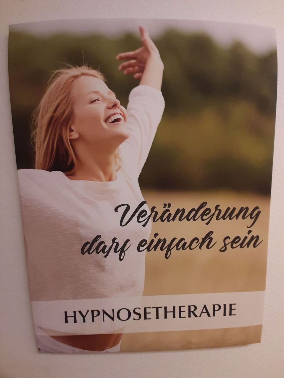 Poster zur Hypnosetherapie im Zentrum für Stressregulation Basel