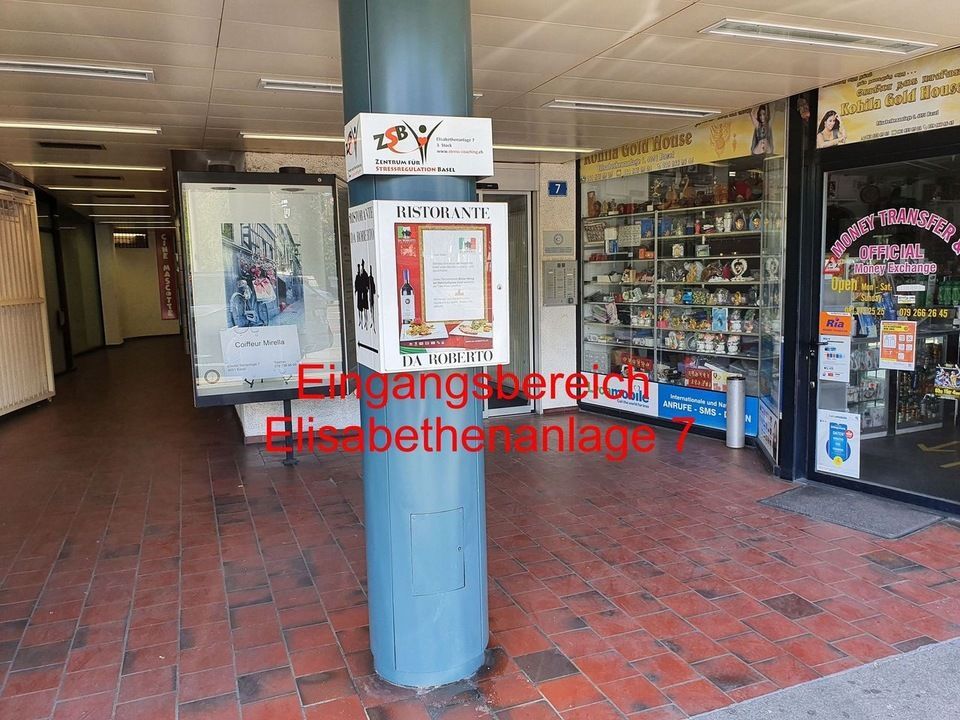 Aushang vom Zentrum für Stressregulation Basel