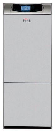 Un refrigerador blanco con una pantalla digital en el frente.