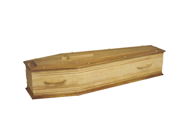 Cercueil modèle parisien pyrogravé
