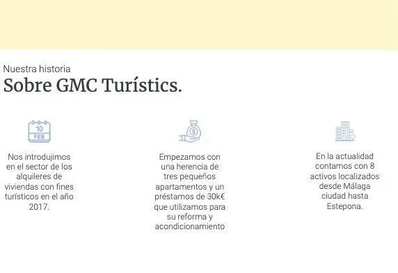 Una captura de pantalla de un sitio web titulado sobre gmc tourism.