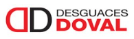 El logo de desguaces doval es rojo y negro.