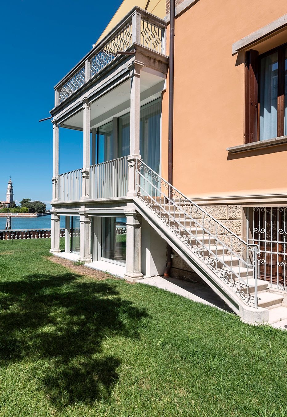 Detail of staircase and patio after 
renovation