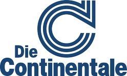Das Logo von Die Continentale ist ein blauer Kreis mit einem nach rechts zeigenden Pfeil.