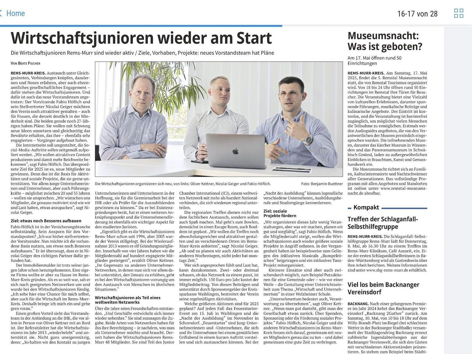 Zeitungsartikel Bild