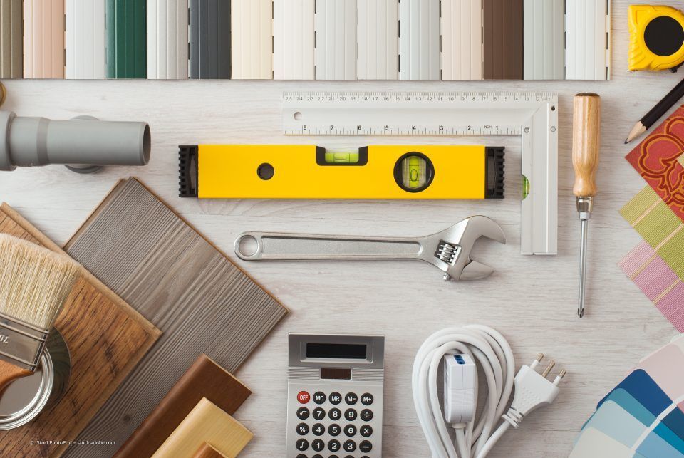 Werkzeuge, die bei Maler Schrod GmbH zum Einsatz kommen