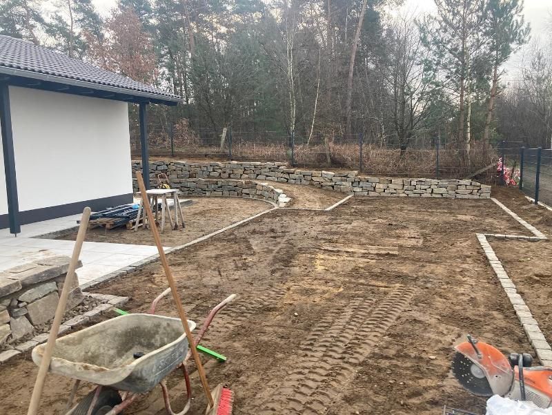 Arbeiten an einem Garten