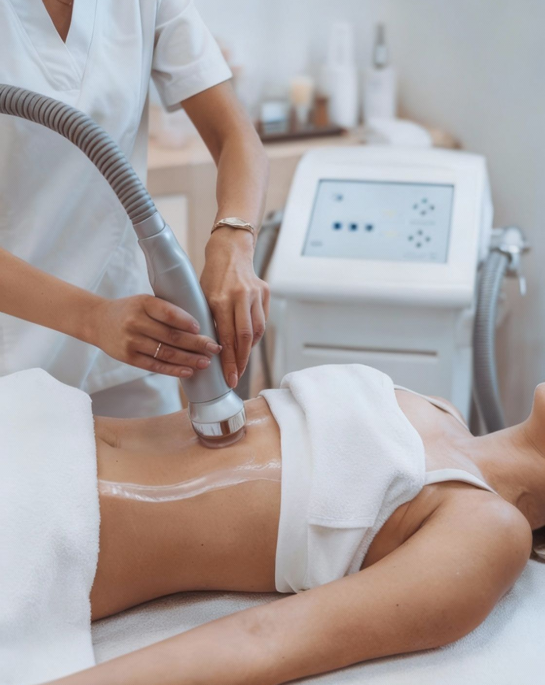 Donna che si sottopone a un trattamento rimodellante