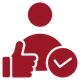 Icon Person mit Daumen hoch