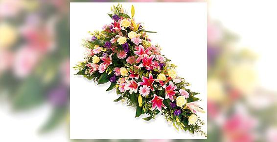 Gerbe de fleurs deuil - Acacia Fleurs - Fleuriste Cannes