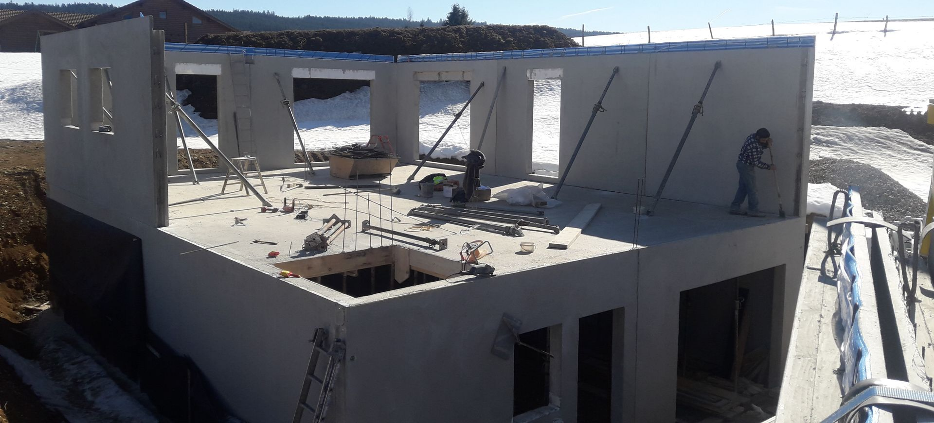 Mur de soutènement en béton