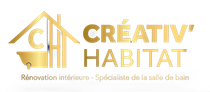 Un logo coloré pour une entreprise appelée creativ habitat
