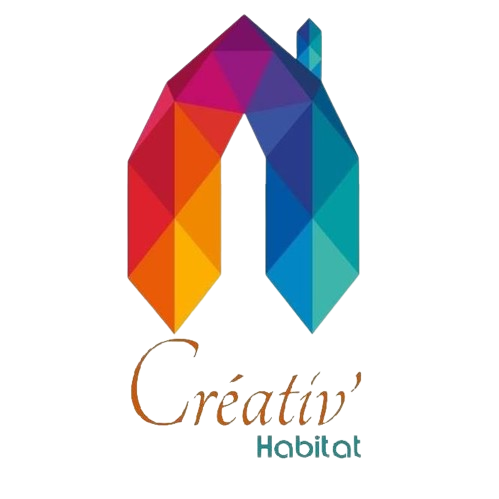 Un logo coloré pour une entreprise appelée creativ habitat