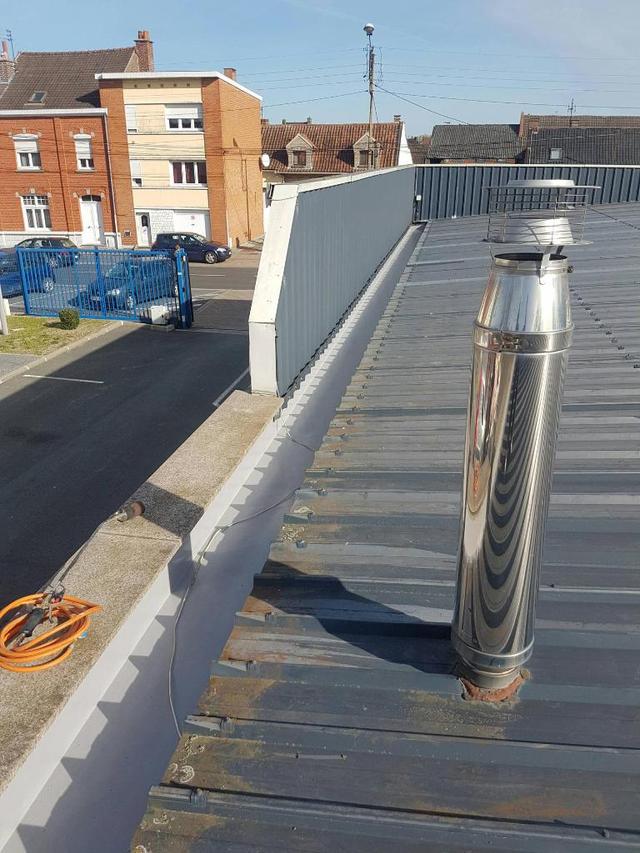 Pose de cheminée en aluminium