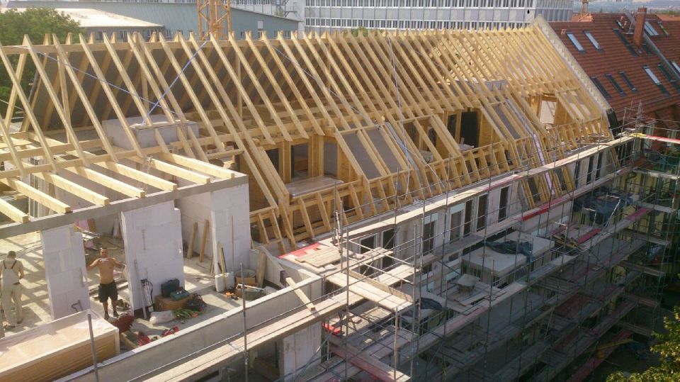 Bau eines Holzdachstuhls